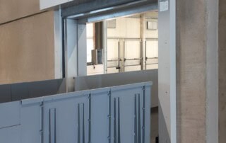 Brandport för transportband